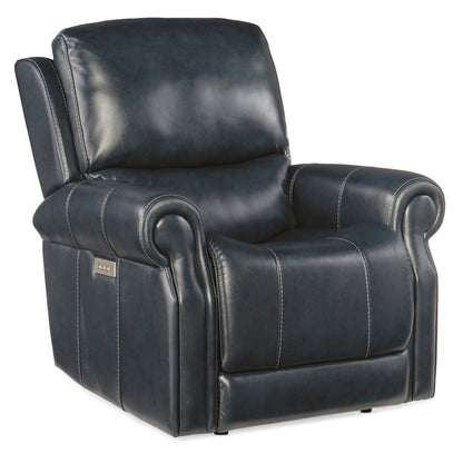 Fauteuil inclinable électrique Hooker Furniture RC602-PHZL Eisley 39 en cuir large - Sorrento Night Seas