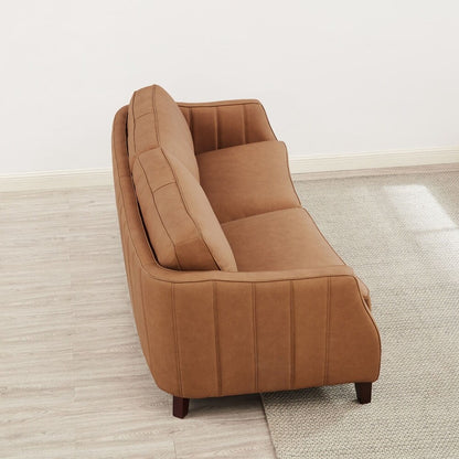 Canapé Hydeline Aria en cuir pleine fleur avec mousse à mémoire de forme et ressorts