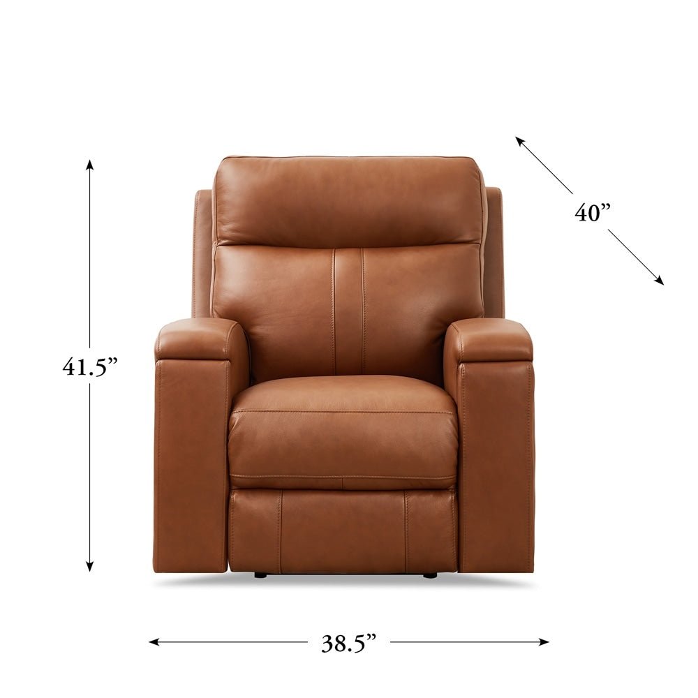 Fauteuil inclinable électrique Hydeline Venice Zero Gravity en cuir pleine fleur avec appui-tête et porte-gobelet