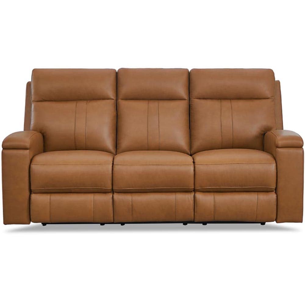 Canapé Hydeline Venice Zero Gravity en cuir pleine fleur avec dossier inclinable et appui-tête électrique et porte-gobelet