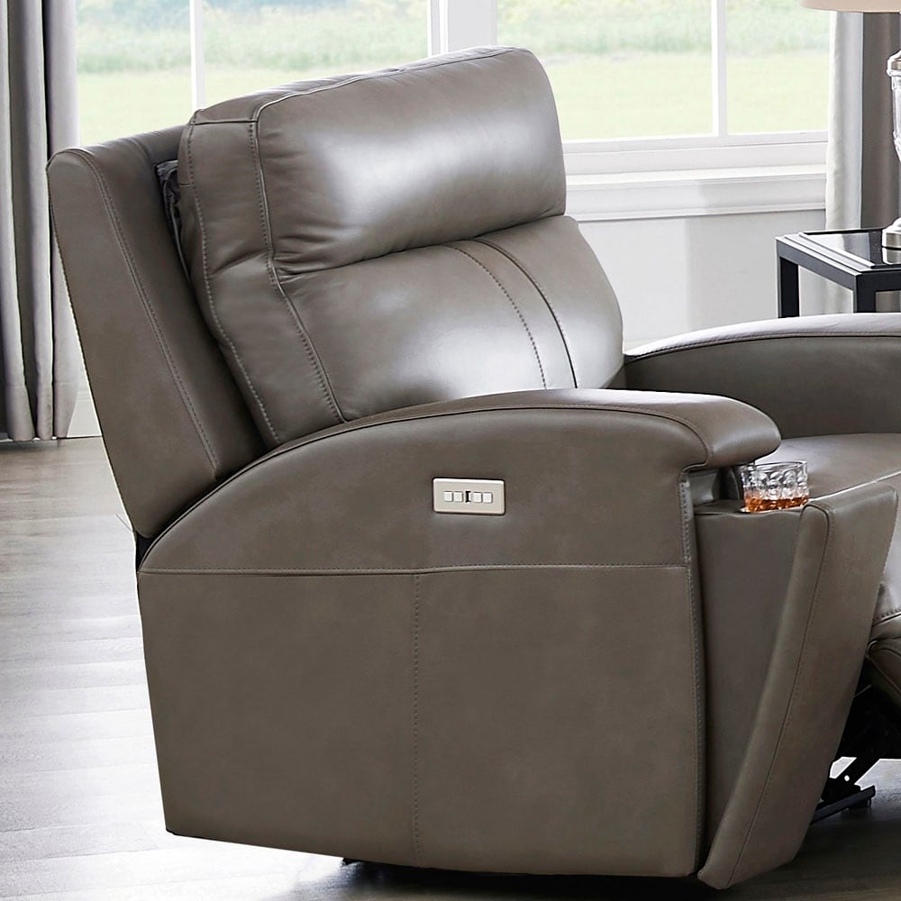 Fauteuil inclinable électrique Hydeline Venice Zero Gravity en cuir pleine fleur avec appui-tête et porte-gobelet