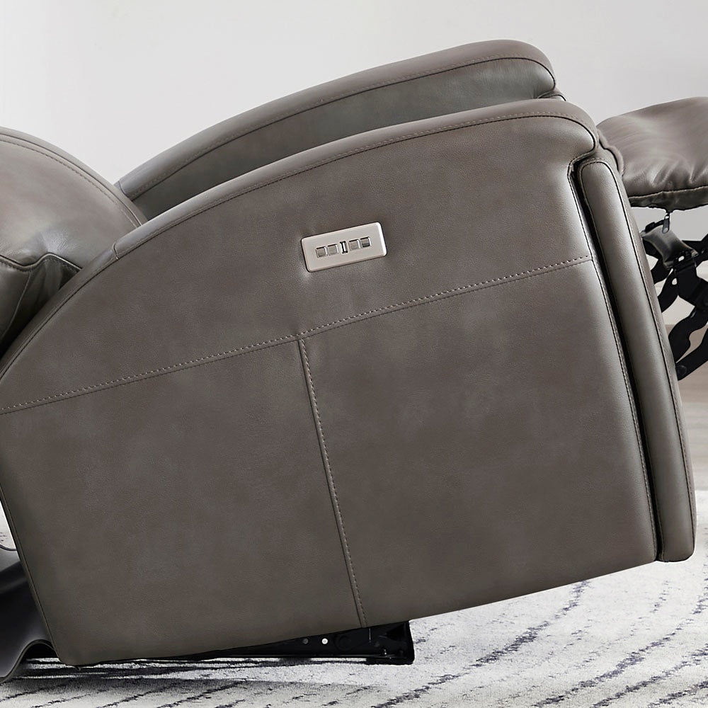 Fauteuil inclinable électrique Hydeline Venice Zero Gravity en cuir pleine fleur avec appui-tête et porte-gobelet