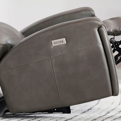 Fauteuil inclinable électrique Hydeline Venice Zero Gravity en cuir pleine fleur avec appui-tête et porte-gobelet