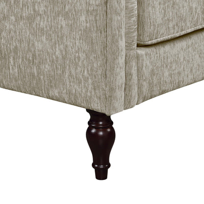 Canapé traditionnel Igny en chenille avec accoudoirs roulés et rembourré par Furniture of America