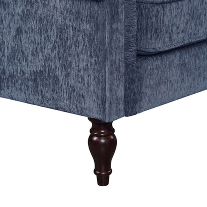 Canapé traditionnel Igny en chenille avec accoudoirs roulés et rembourré par Furniture of America