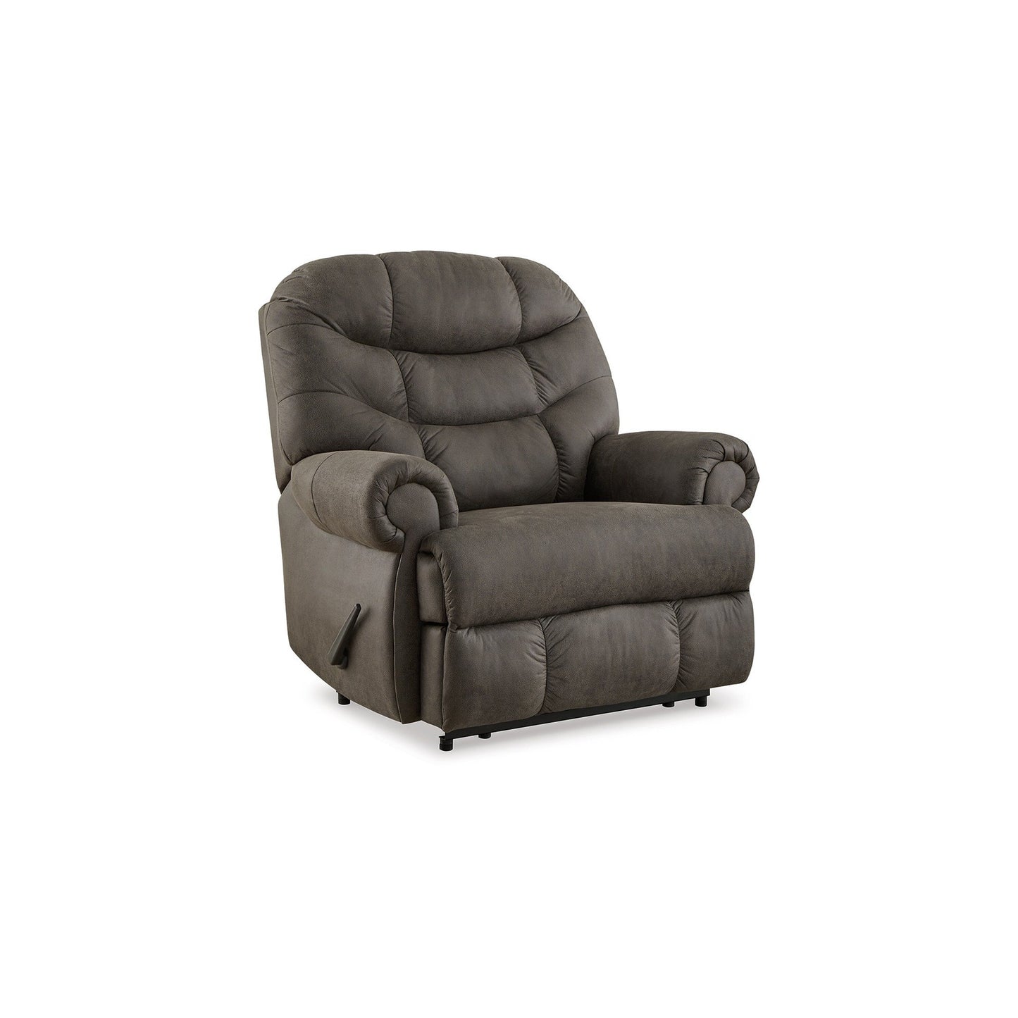 Fauteuil inclinable manuel mural Ikra Zero, capitonné, similicuir gris