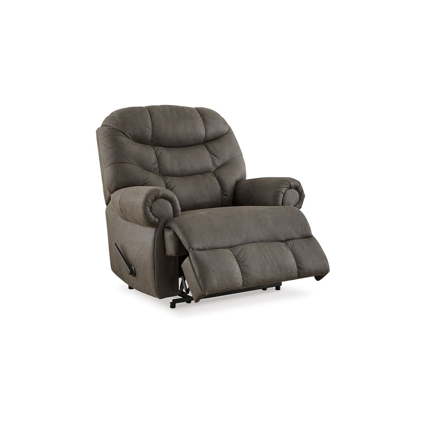 Fauteuil inclinable manuel mural Ikra Zero, capitonné, similicuir gris