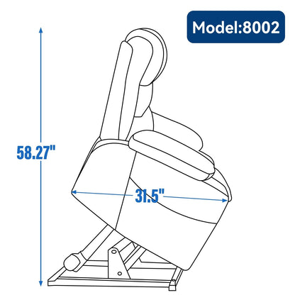 Fauteuil inclinable électrique à double moteur à position infinie, mécanisme de mouvement robuste avec porte-gobelets chauffants et de massage et poches latérales