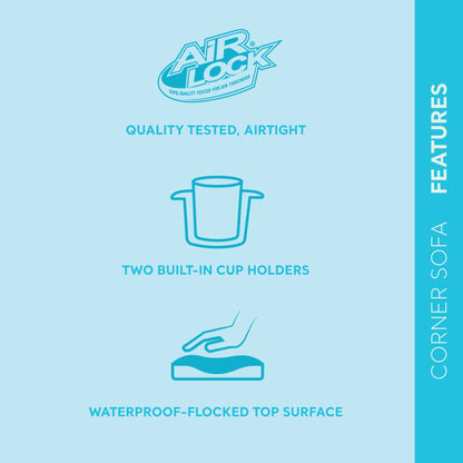 Canapé d'angle gonflable Intex pour salon, beige