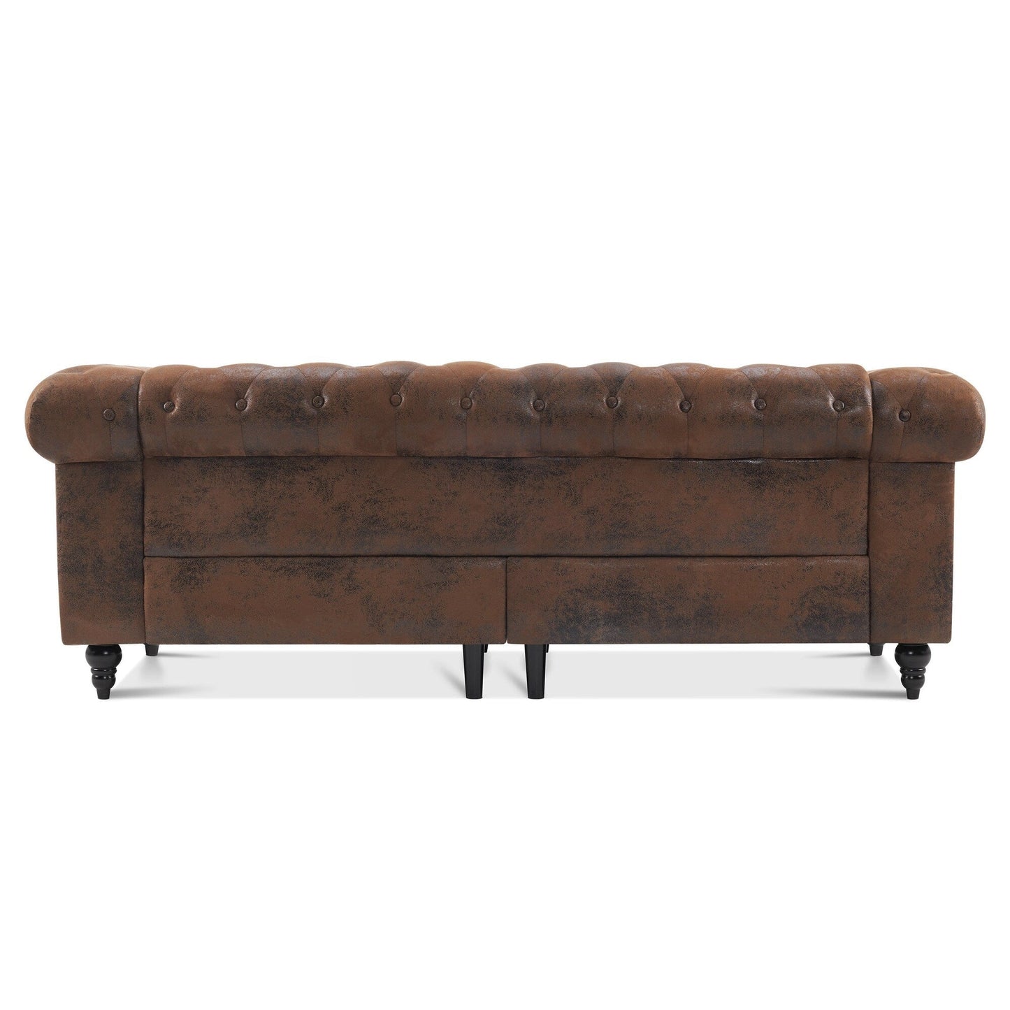 Petit canapé de bureau Ivinta, canapé Chesterfield capitonné en velours, canapé vintage du milieu du siècle