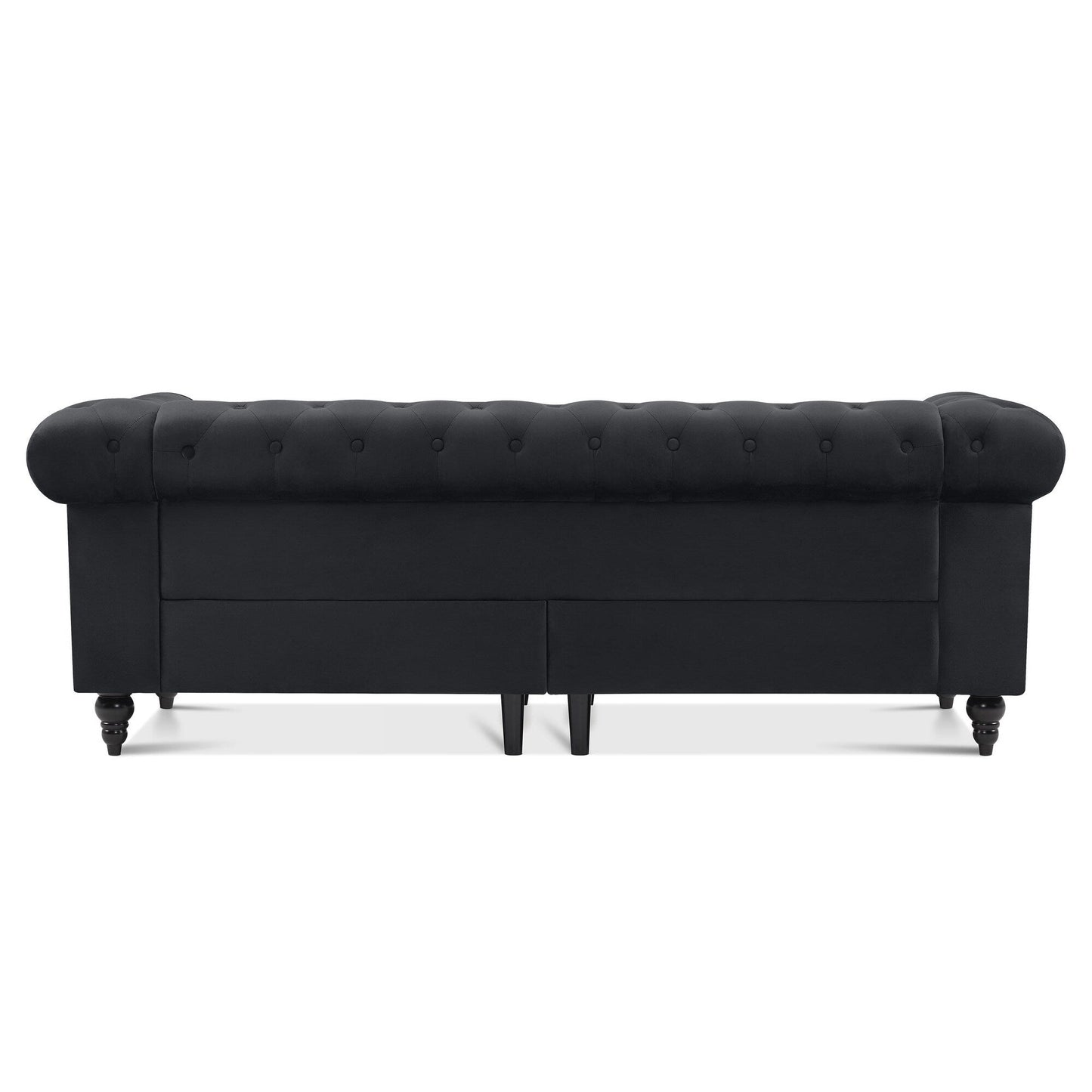 Petit canapé de bureau Ivinta, canapé Chesterfield capitonné en velours, canapé vintage du milieu du siècle