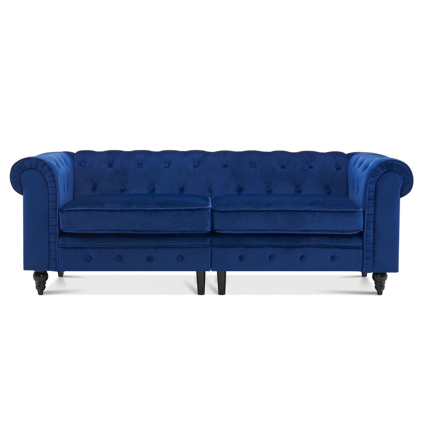 Petit canapé de bureau Ivinta, canapé Chesterfield capitonné en velours, canapé vintage du milieu du siècle