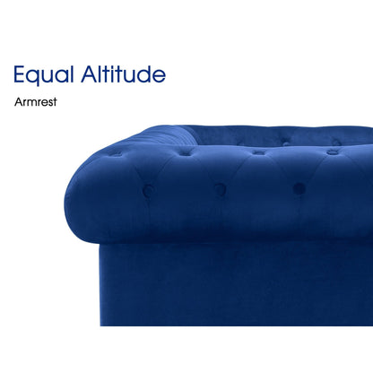 Petit canapé de bureau Ivinta, canapé Chesterfield capitonné en velours, canapé vintage du milieu du siècle