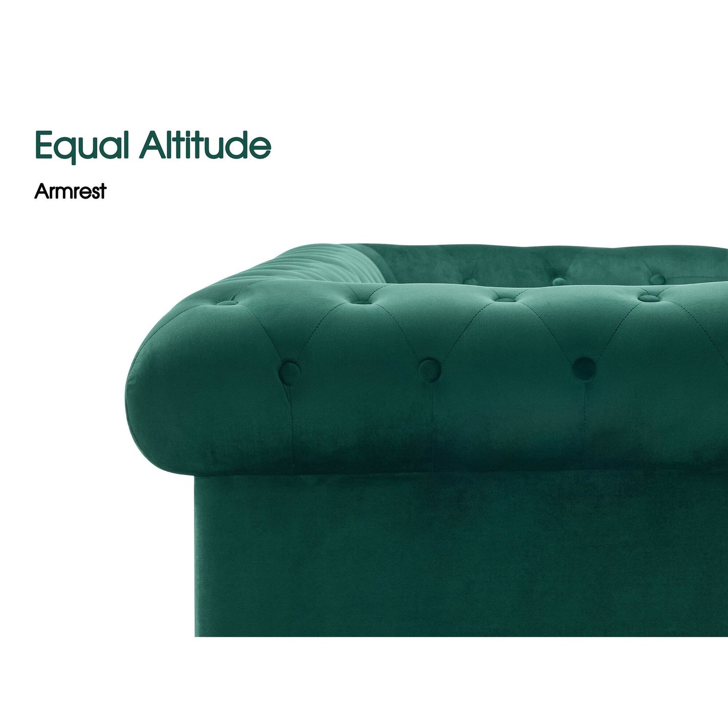 Petit canapé de bureau Ivinta, canapé Chesterfield capitonné en velours, canapé vintage du milieu du siècle