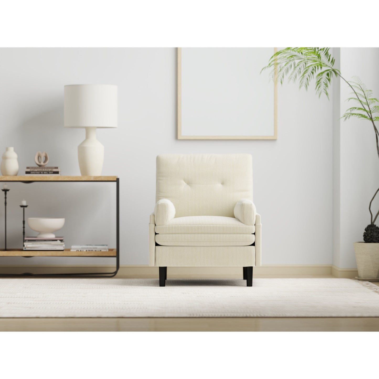 Canapé simple multifonction en velours côtelé Ivory 30.32, fauteuil convertible et lit d'appoint