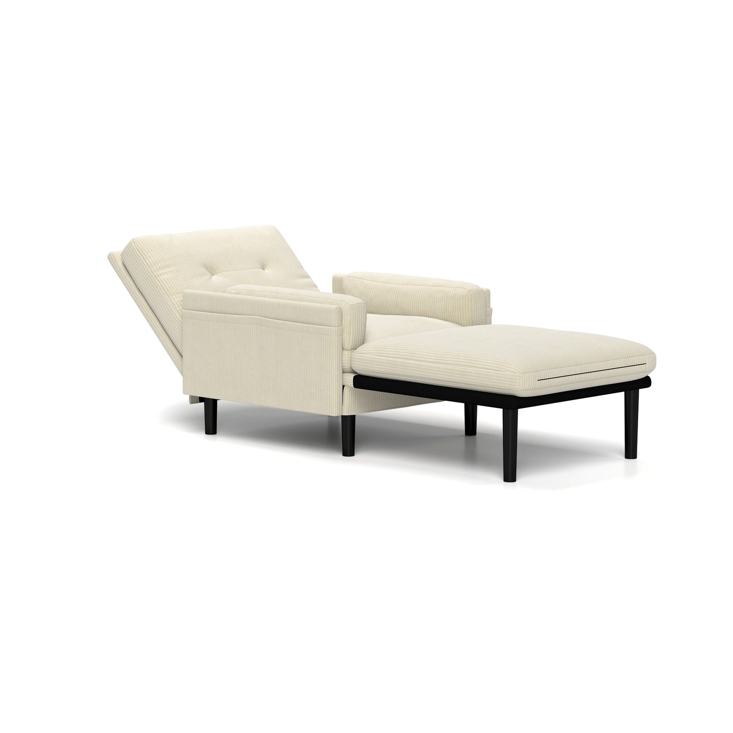 Canapé simple multifonction en velours côtelé Ivory 30.32, fauteuil convertible et lit d'appoint