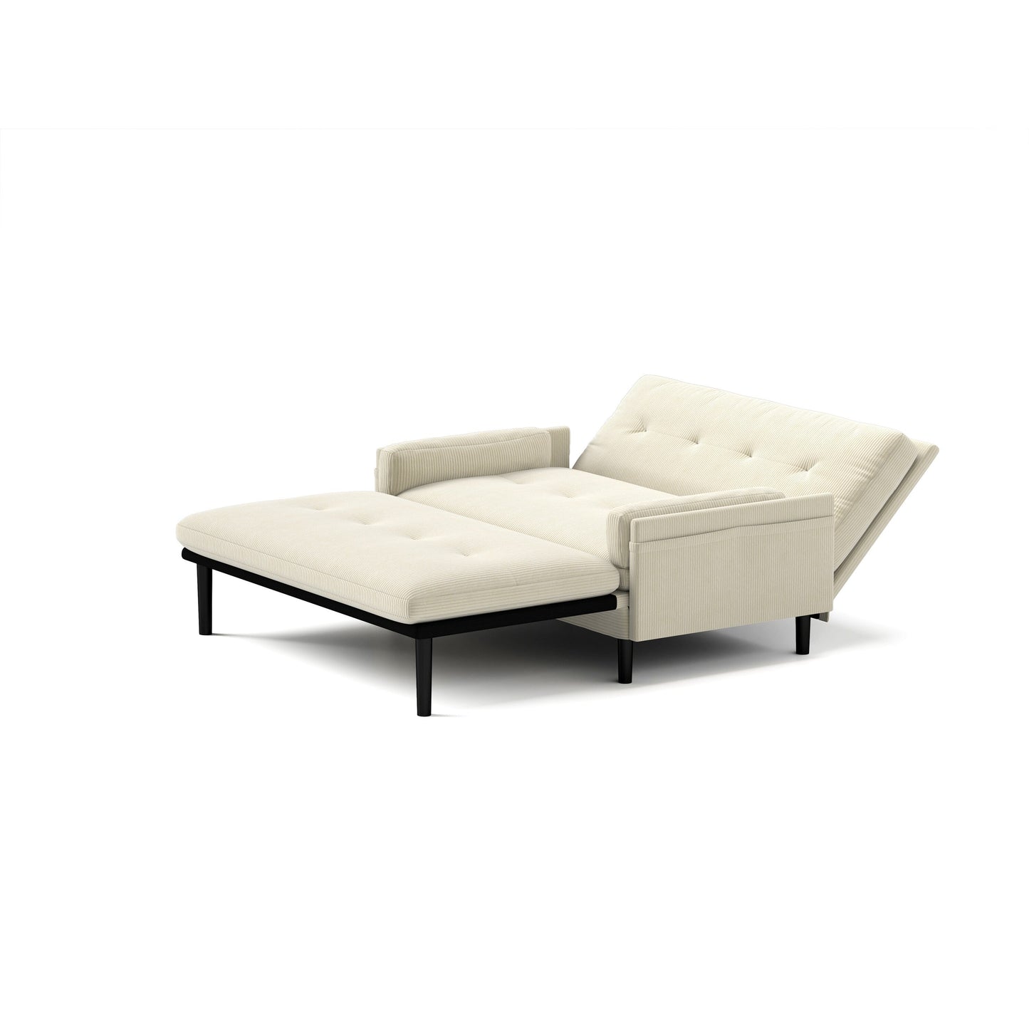 Canapé-causeuse multifonction réglable en velours côtelé Ivory 55.11, fauteuil convertible et lit d'appoint