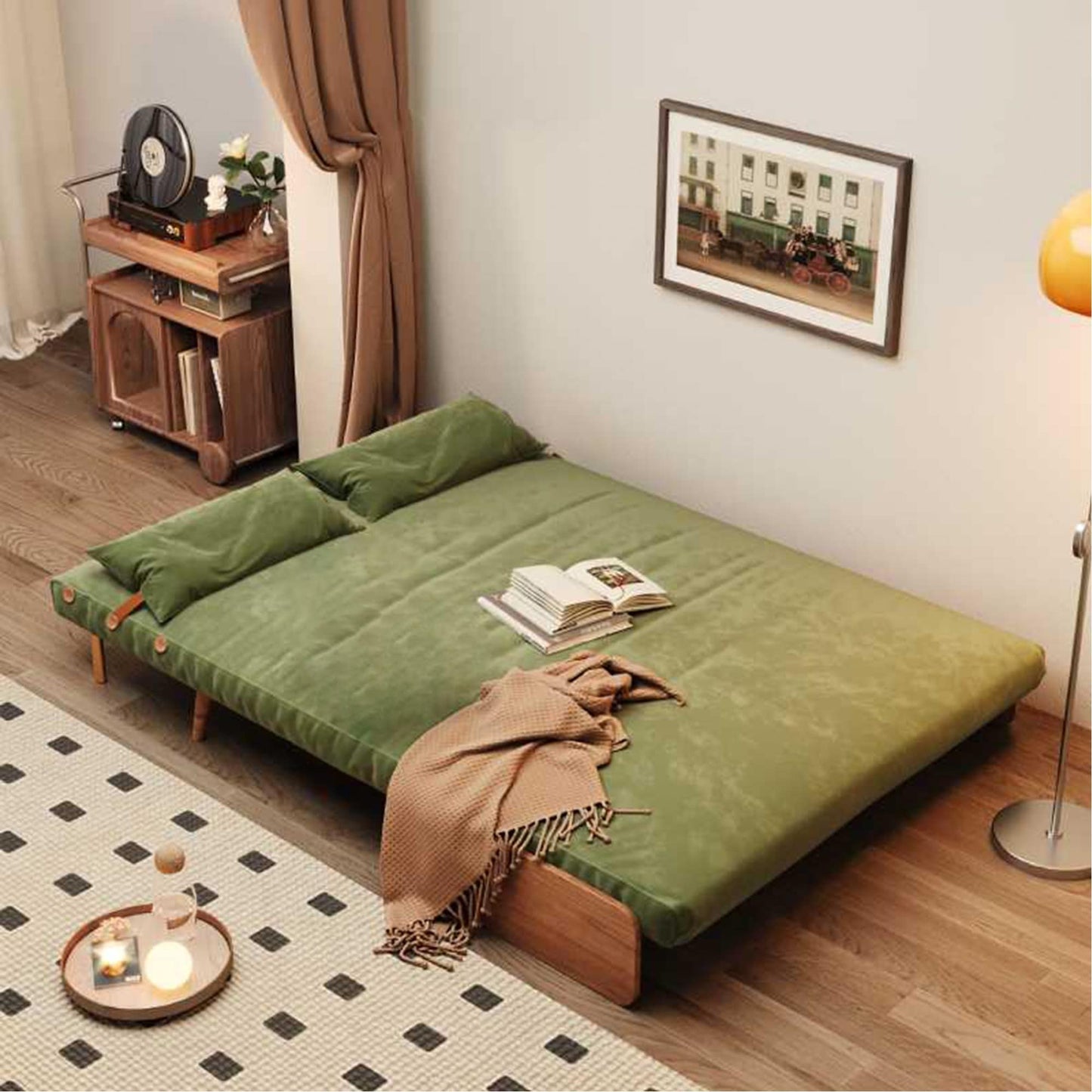 Canapé-lit rembourré moderne JASIWAY 59,1''