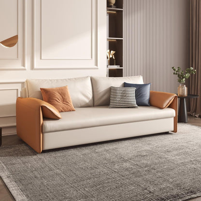 Canapé-lit en cuir végétalien JASIWAY 65,4''