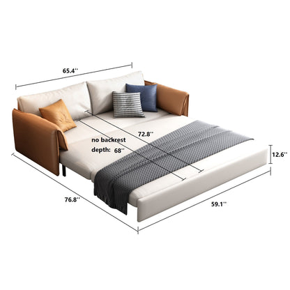 Canapé-lit en cuir végétalien JASIWAY 65,4''