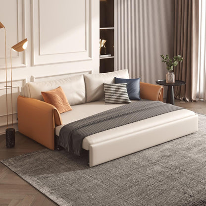 Canapé-lit en cuir végétalien JASIWAY 65,4''