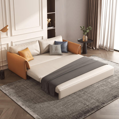 Canapé-lit en cuir végétalien JASIWAY 65,4''