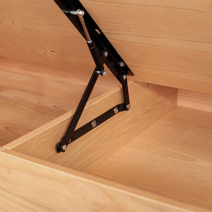 Canapé JASIWAY en coton beige avec cadre en bois