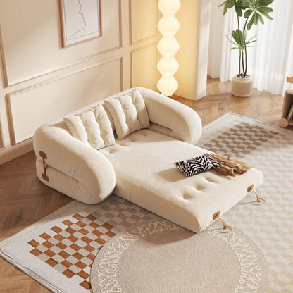 Canapé-lit convertible moderne JASIWAY, blanc