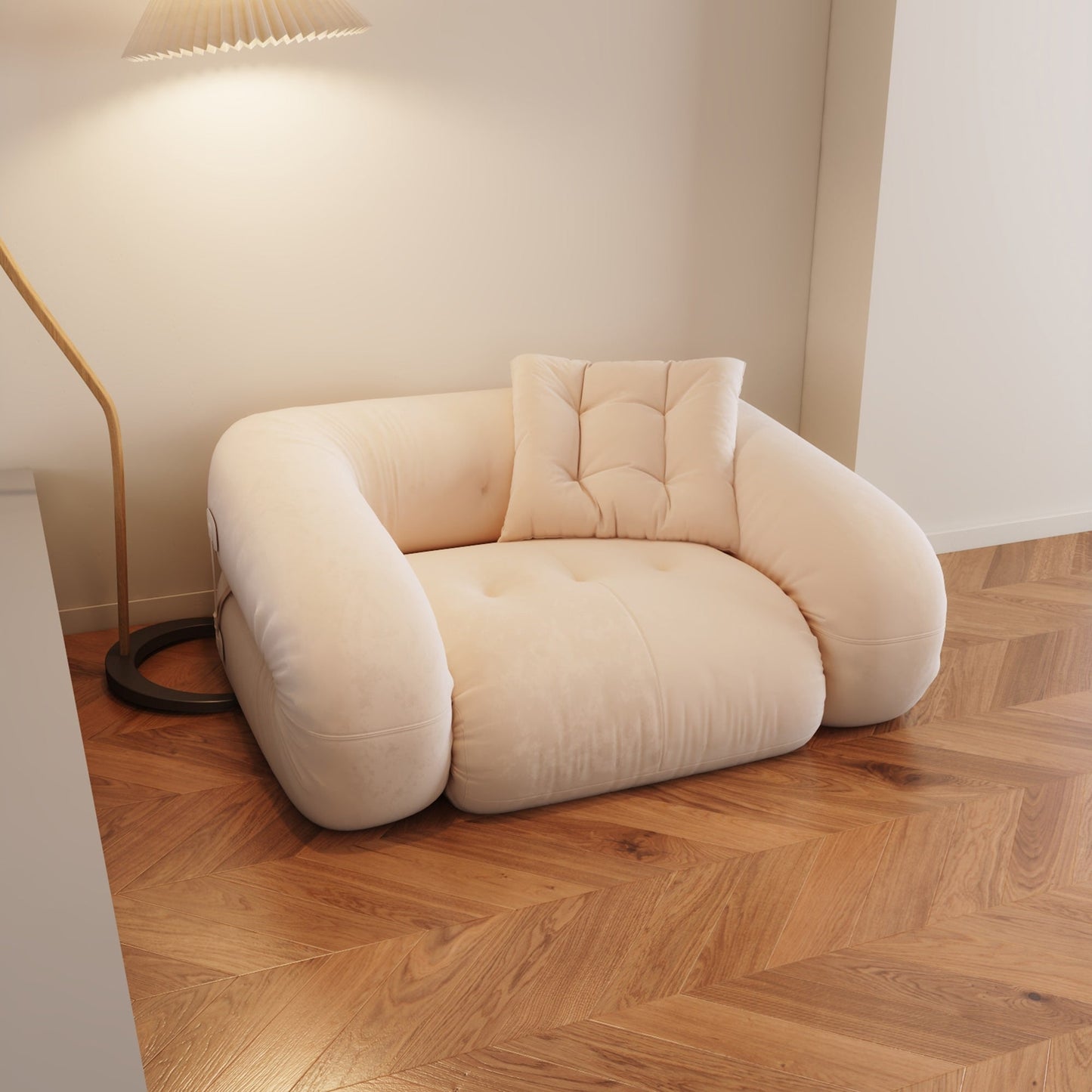 Canapé-lit convertible moderne JASIWAY, blanc