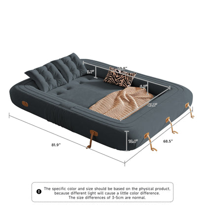 Canapé-lit convertible moderne JASIWAY, blanc