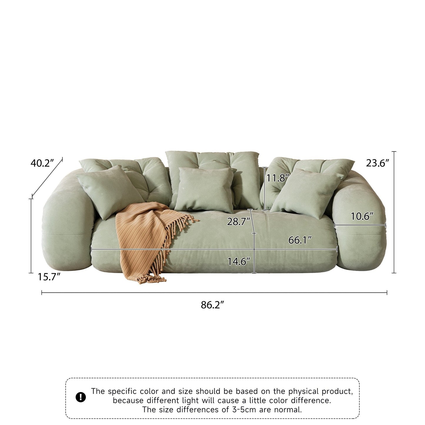 Canapé-lit convertible moderne JASIWAY, blanc