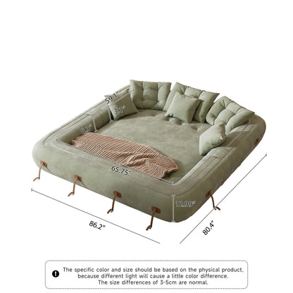 Canapé-lit convertible moderne JASIWAY, blanc