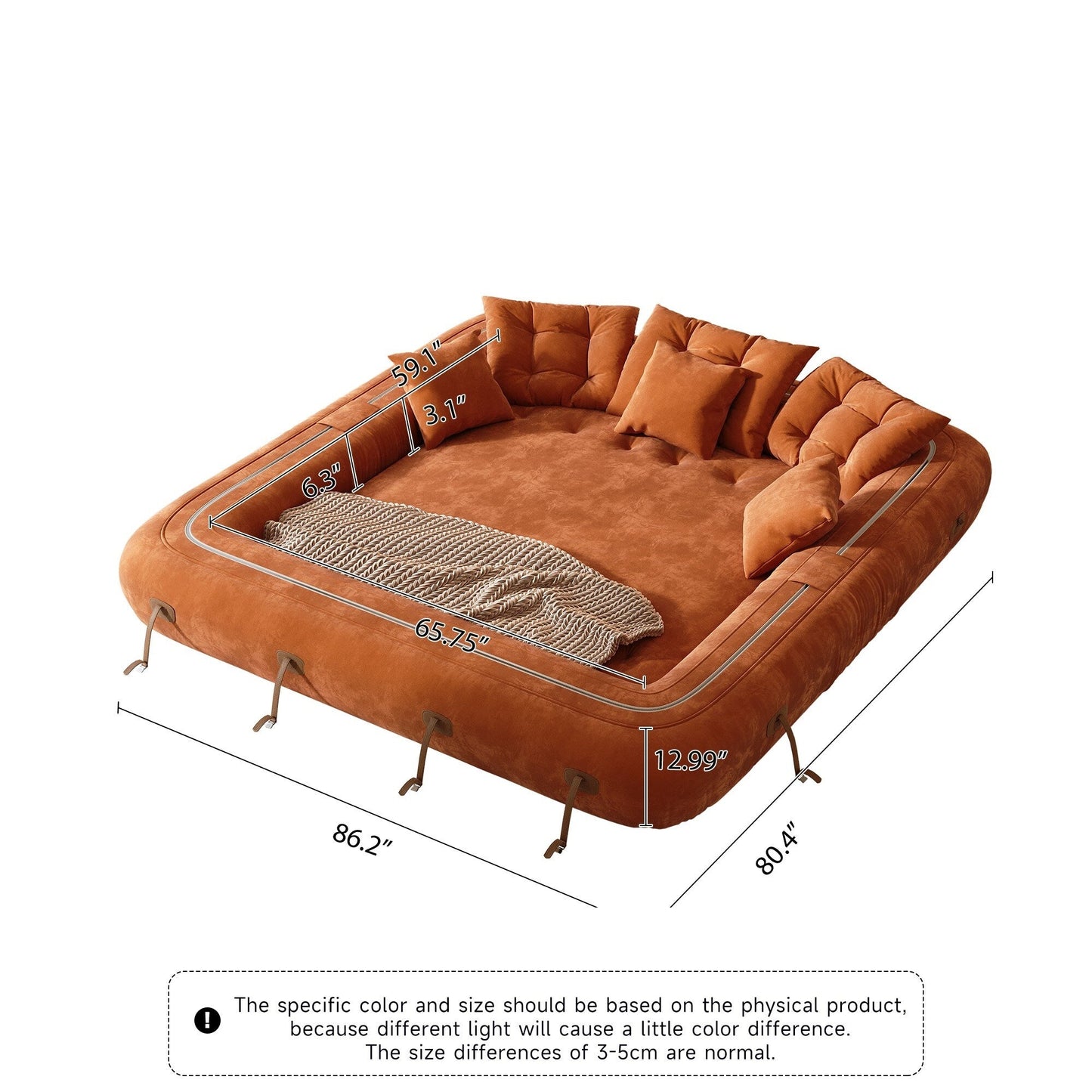 Canapé-lit convertible moderne JASIWAY, blanc