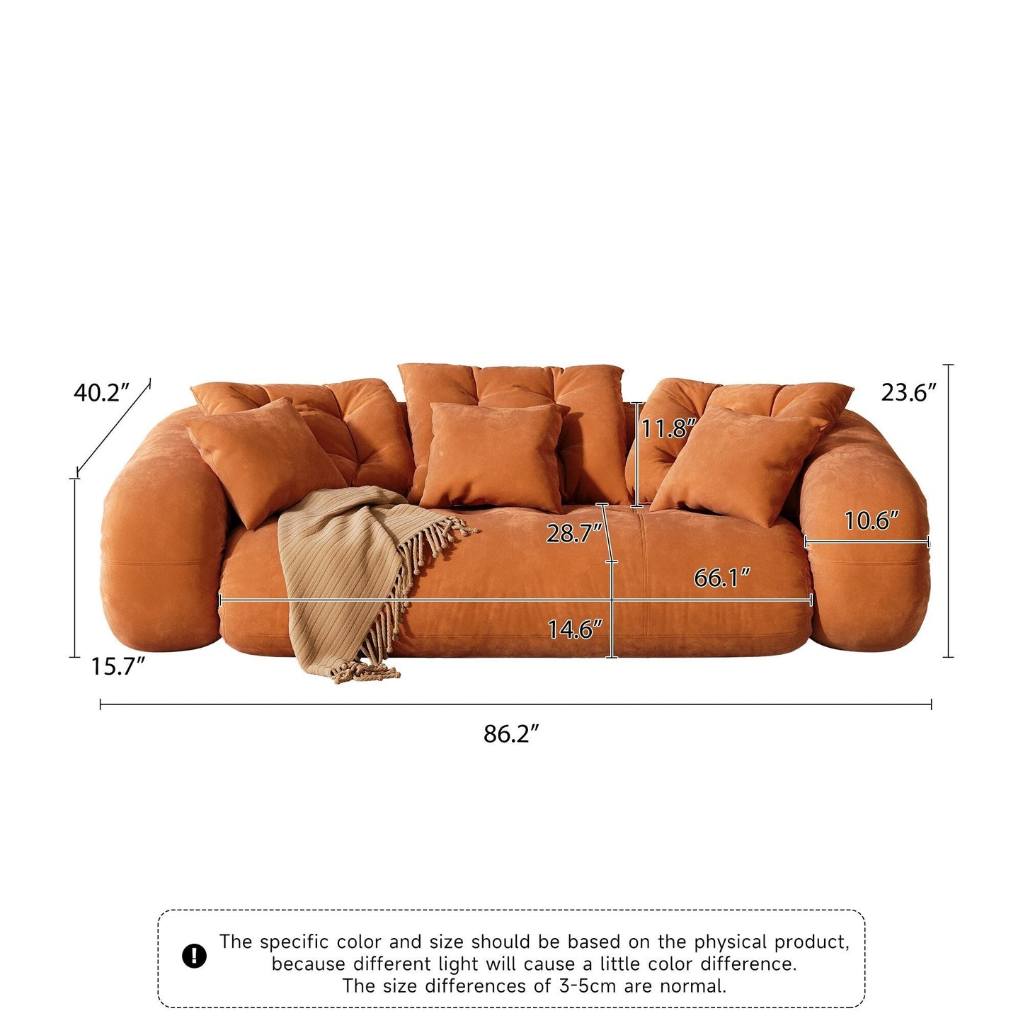 Canapé-lit convertible moderne JASIWAY, blanc