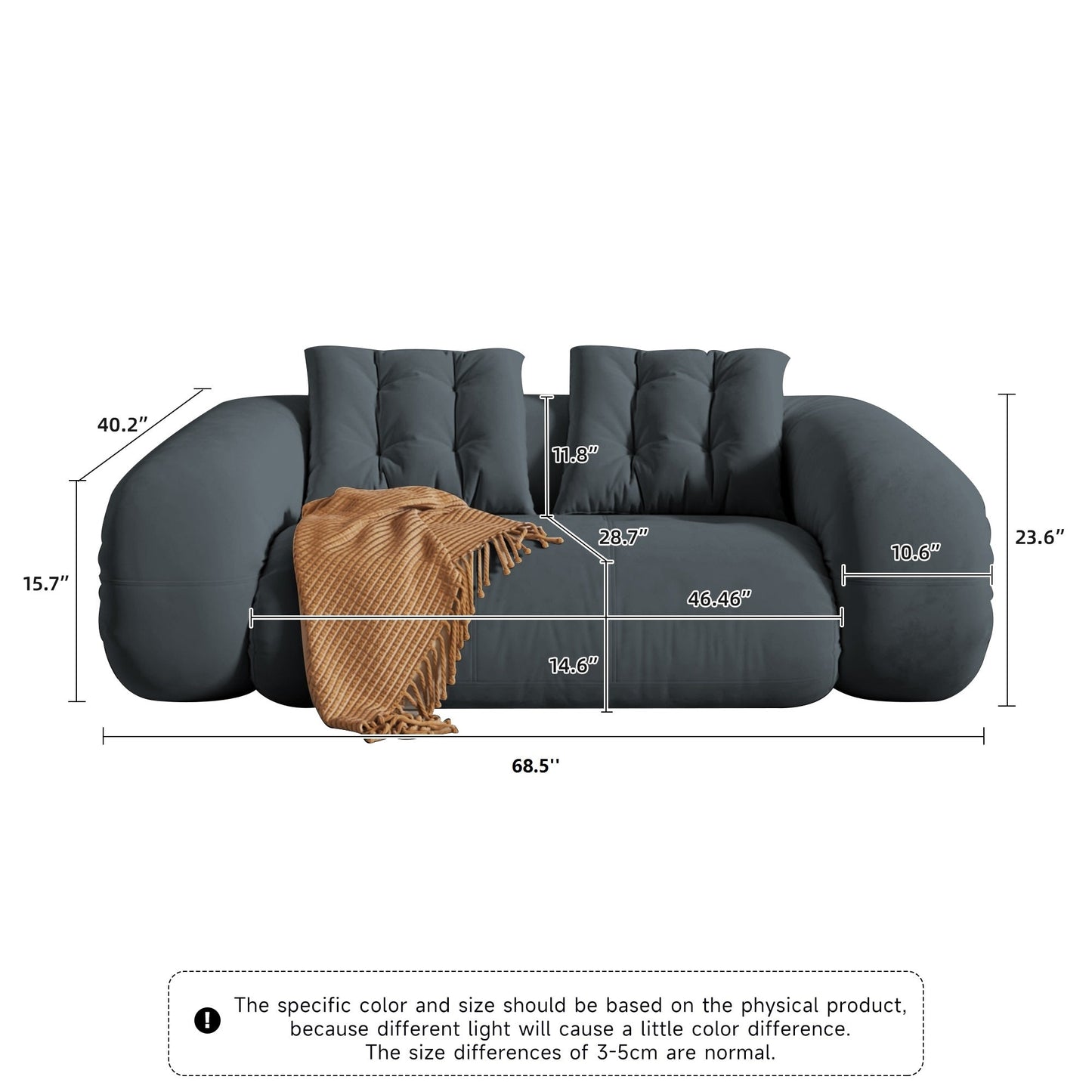 Canapé-lit convertible moderne JASIWAY, blanc