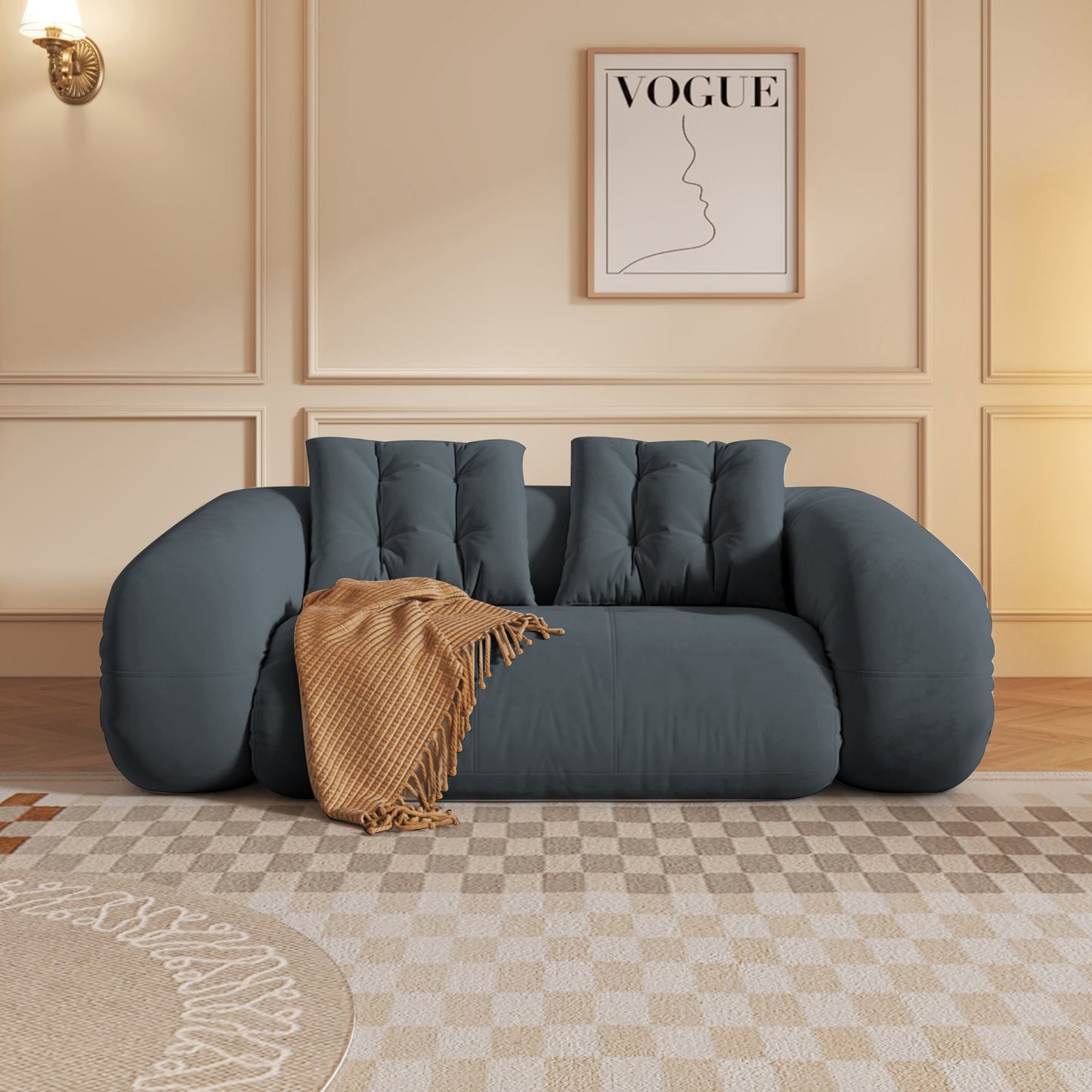 Canapé-lit convertible moderne JASIWAY, blanc