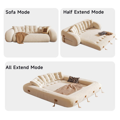 Canapé-lit convertible moderne JASIWAY, blanc