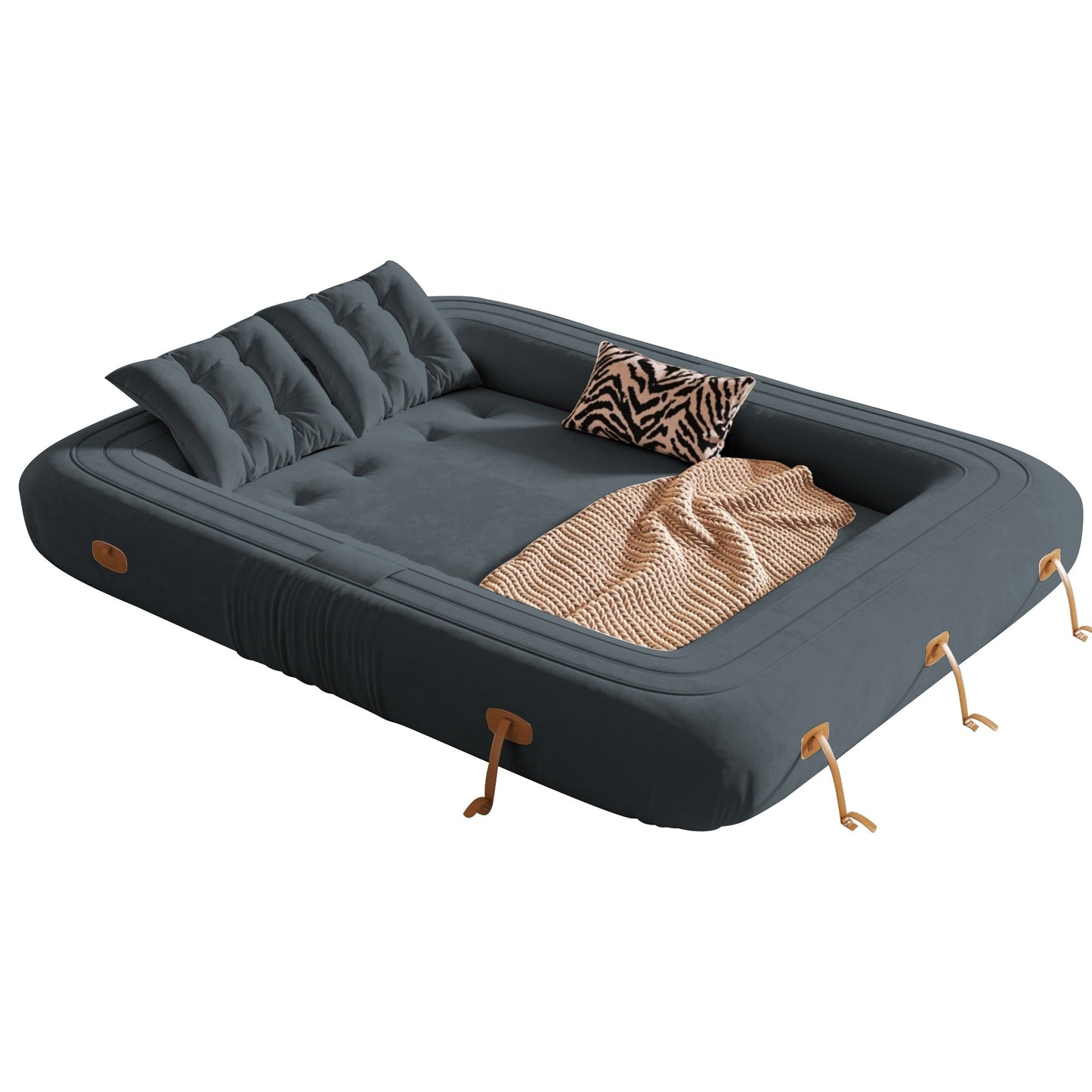 Canapé-lit convertible moderne JASIWAY, blanc