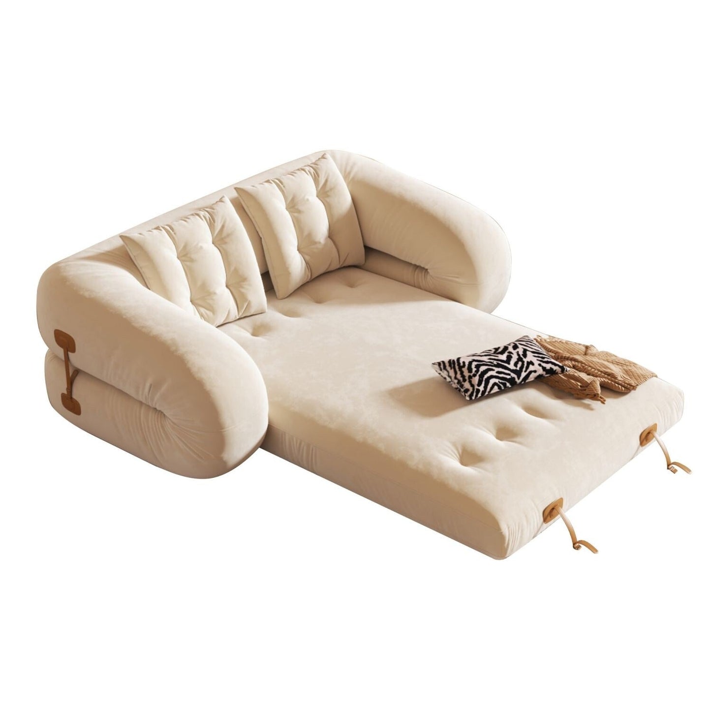 Canapé-lit convertible moderne JASIWAY, blanc