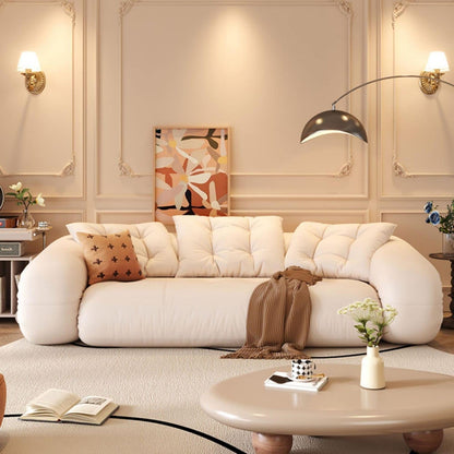 Canapé-lit convertible moderne JASIWAY, blanc