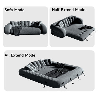 Canapé-lit convertible moderne JASIWAY, blanc