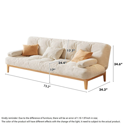 Canapé-lit moderne en bois massif JASIWAY