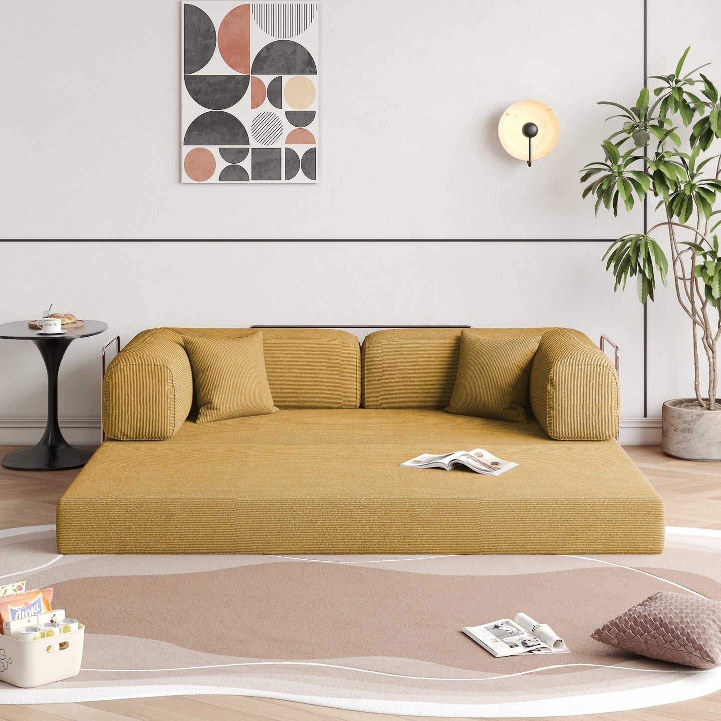 Canapé-lit convertible vintage moderne JASIWAY