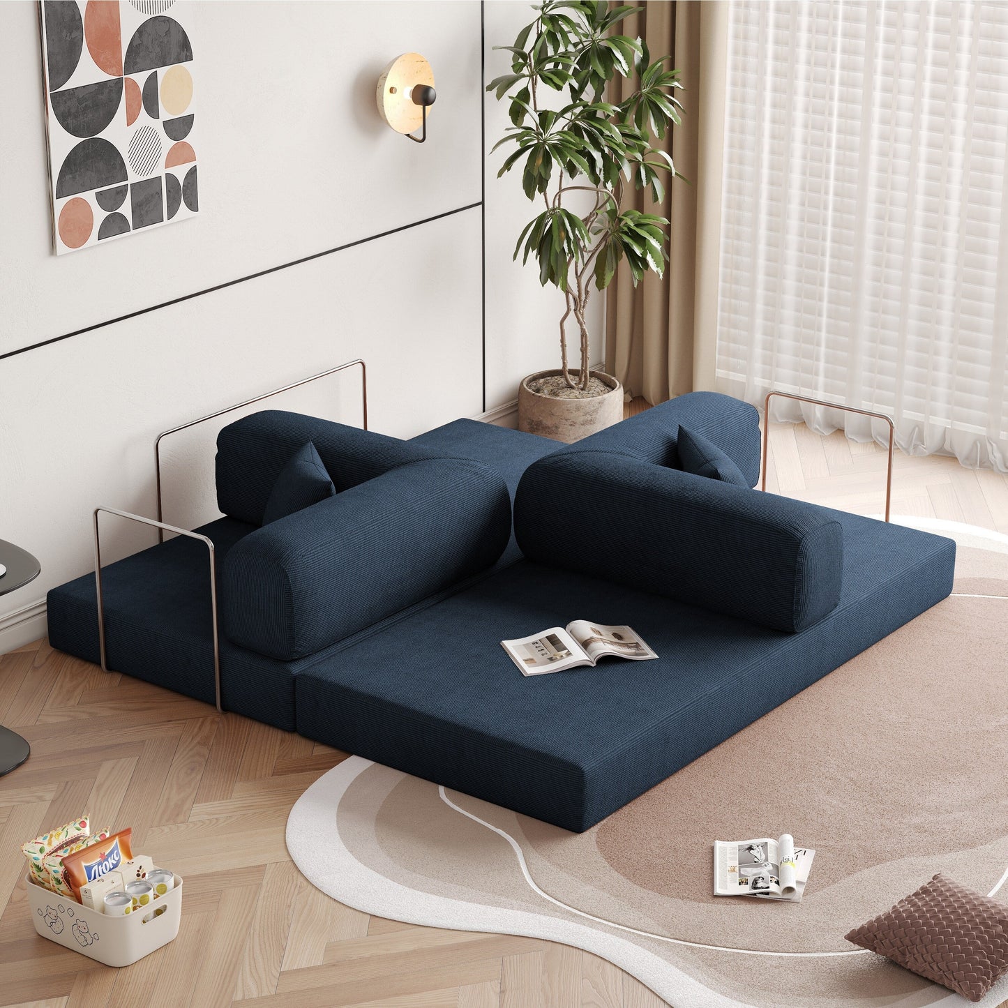 Canapé-lit convertible vintage moderne JASIWAY