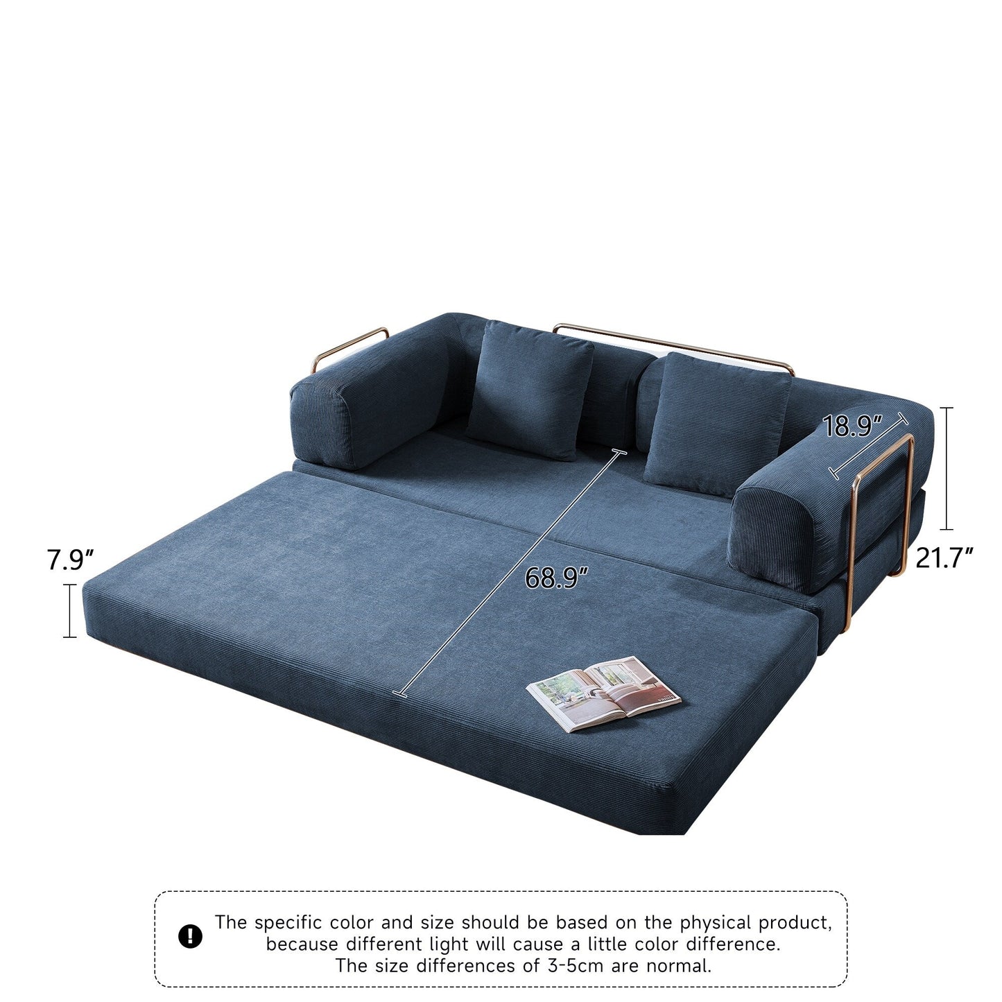 Canapé-lit convertible vintage moderne JASIWAY