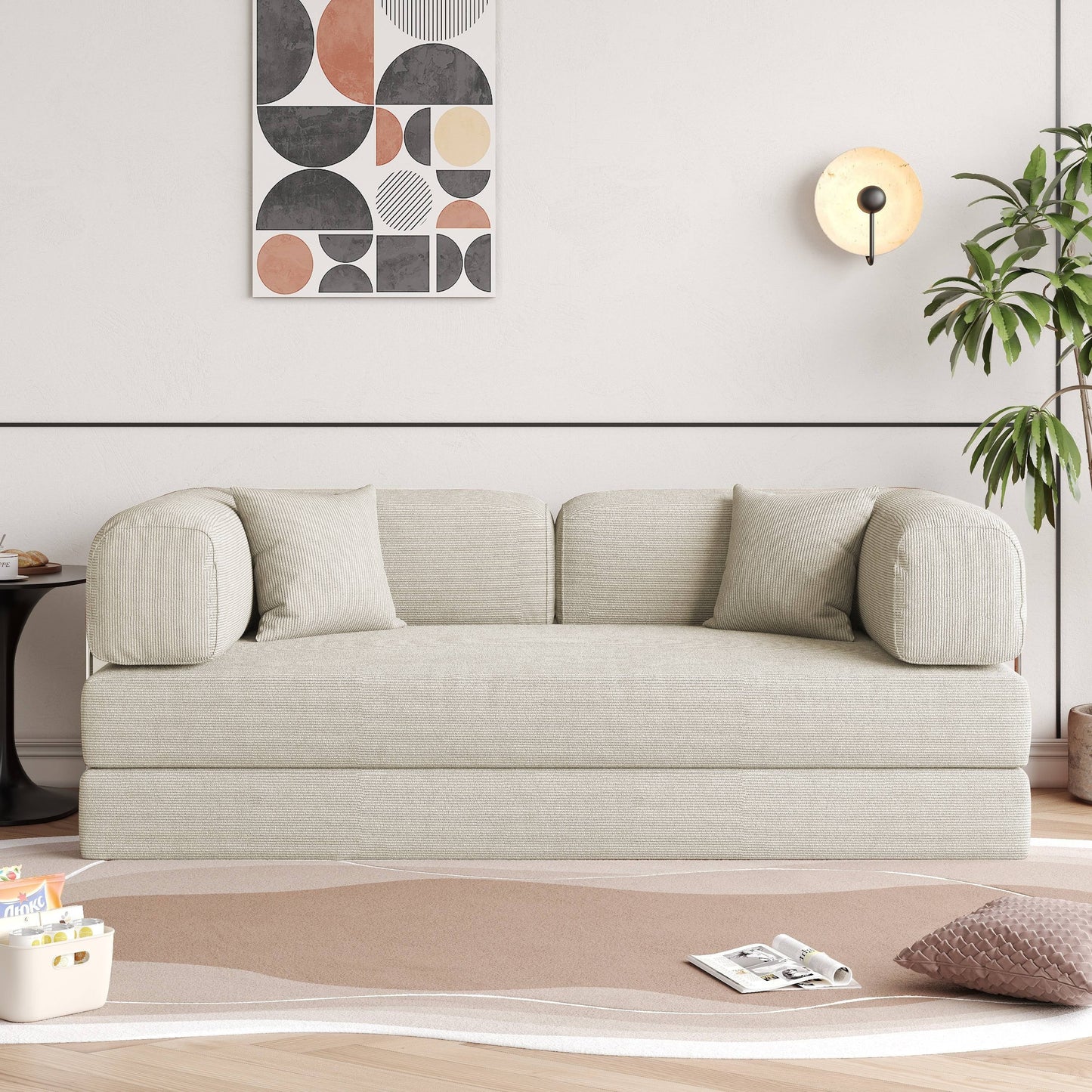 Canapé-lit convertible vintage moderne JASIWAY