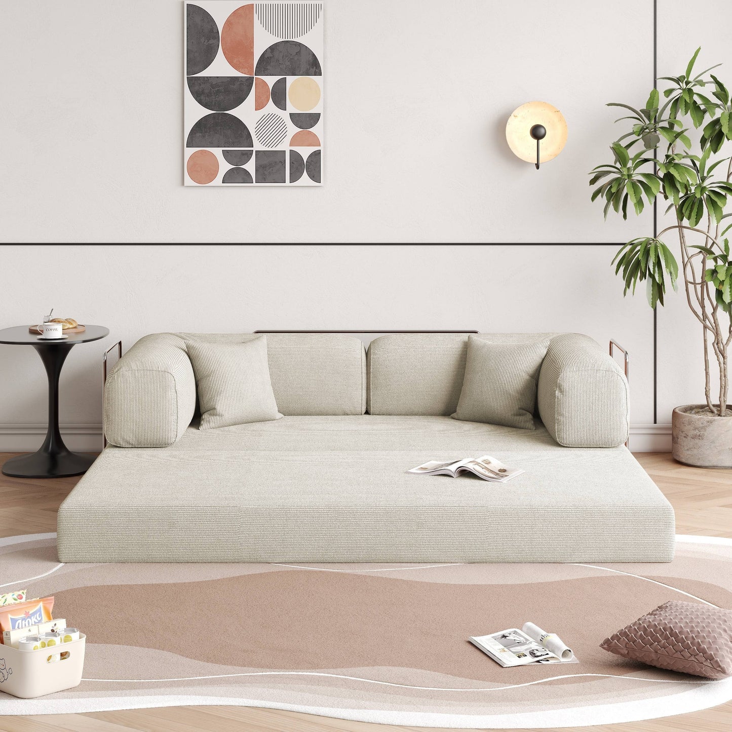 Canapé-lit convertible vintage moderne JASIWAY