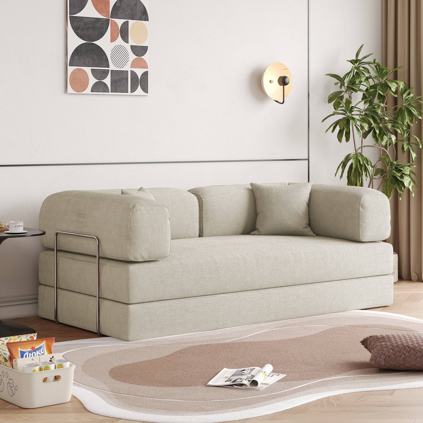 Canapé-lit convertible vintage moderne JASIWAY