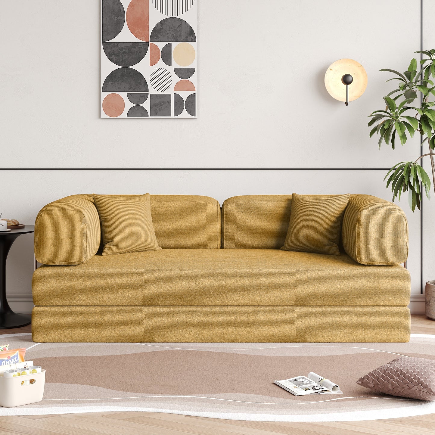 Canapé-lit convertible vintage moderne JASIWAY