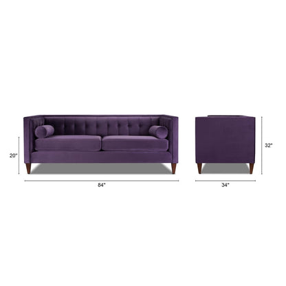 Canapé smoking moderne du milieu du siècle Jack 84 avec coussins traversins